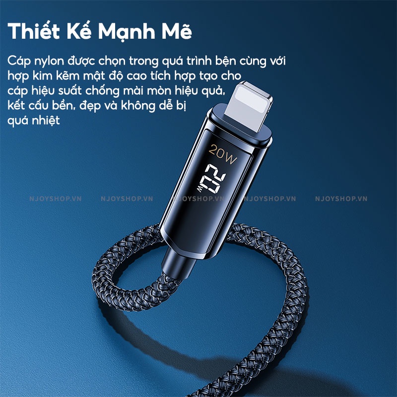 Cáp Sạc Nhanh Remax Rc-128i 20w Chân Cắm Type C Hỗ Trợ Màn Hình Led Báo Công Suất Cho Điện Thoại Táo Njoyshop