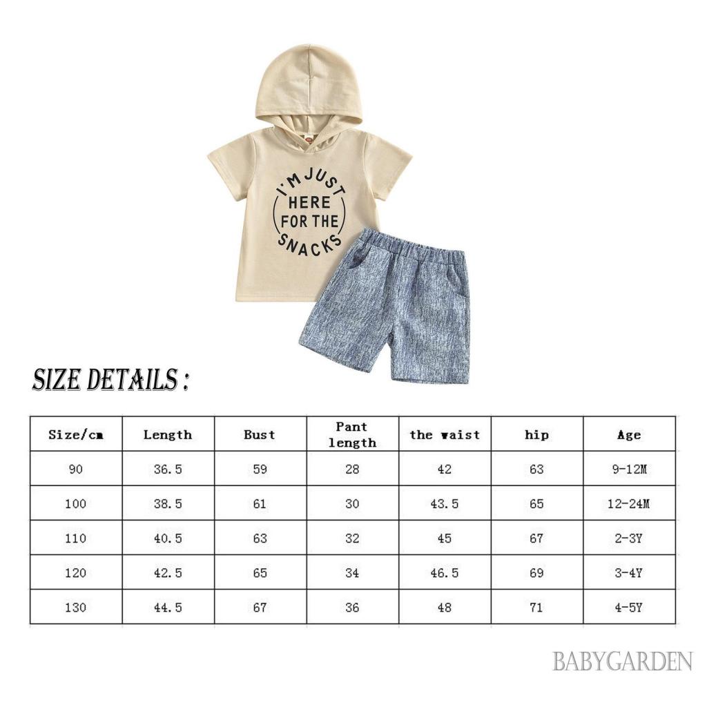 Set Áo Thun Tay Ngắn Có Nón + Quần Short Lưng Thun Cho Bé Trai 9 Tháng Tuổi