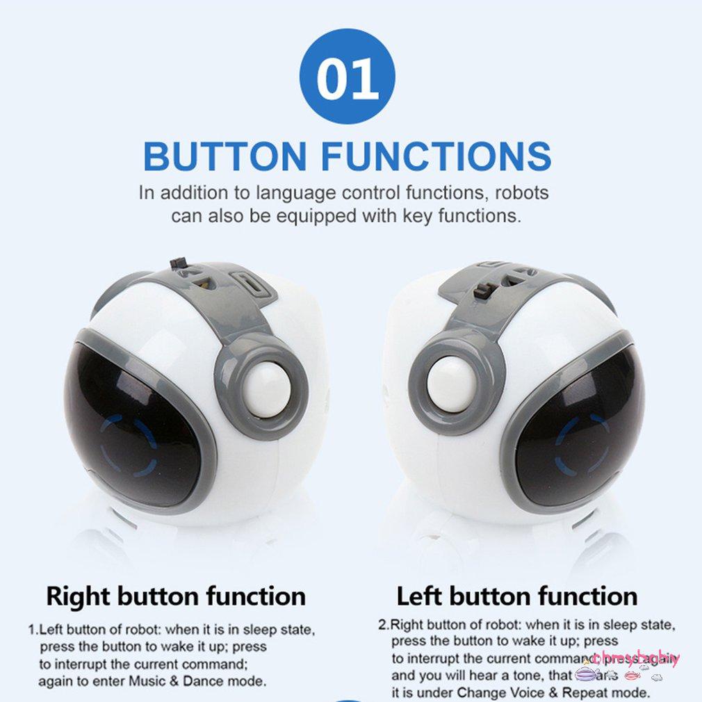 [OMB] Robot bỏ túi mini thông minh Walk Music Dance Light Nhận dạng giọng nói Cuộc trò chuyện lặp lại Đồ chơi trẻ em Tương tác [Z/11]