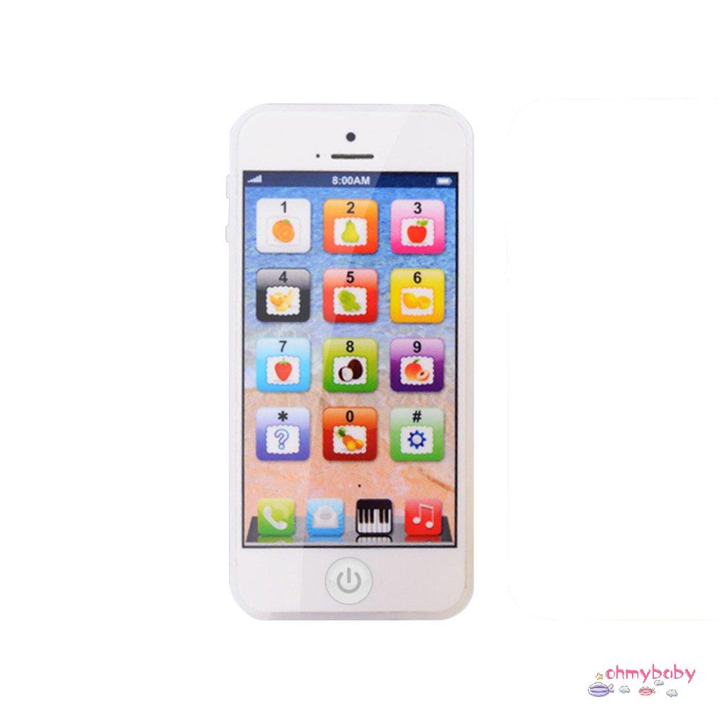 [OMB] Âm Nhạc Tiếng Anh Mô Phỏng Học Đèn Đồ Chơi Điện Thoại Di Động Câu Chuyện Máy Giáo Dục Sớm Với Cáp Usb [Z/3]