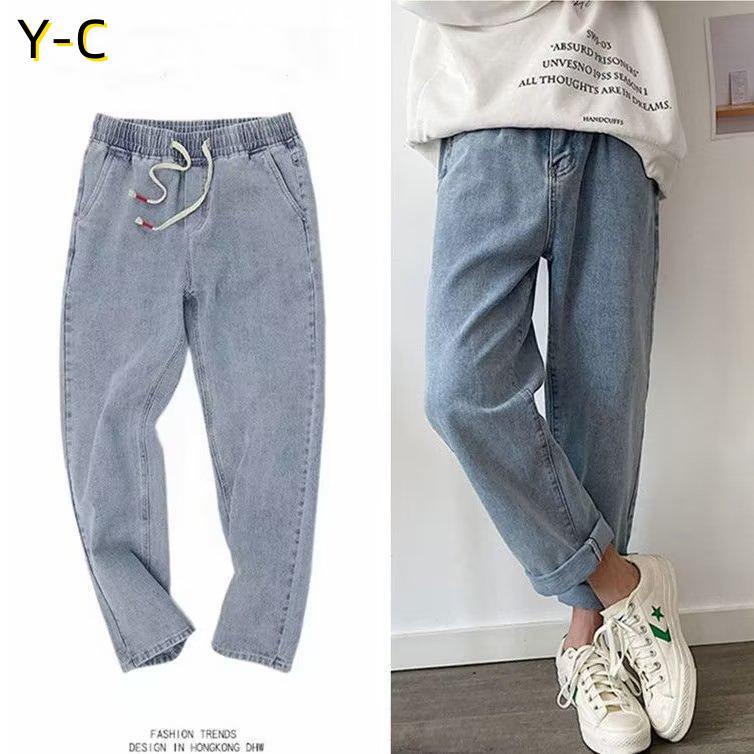 Quần Jean Dài Dáng Rộng Phong Cách Hàn Quốc Thời Trang Xuân Thu Mới 2022 Cho Nam