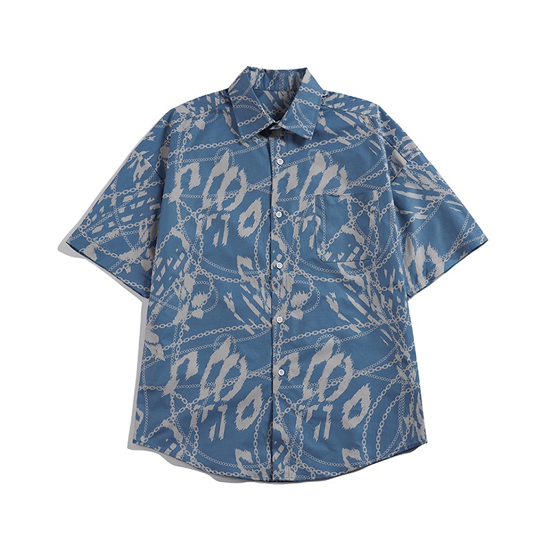 Set Đồ Thể Thao Phối Áo Sơ Mi Tay Ngắn Dáng Rộng Cỡ Lớn Thời Trang Hè Cá Tính Cho Nam