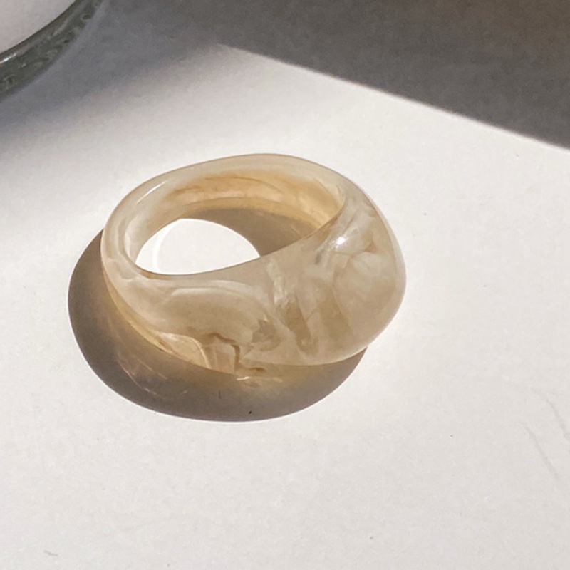 Nhẫn Resin Tròn Phong Cách Sáng Tạo