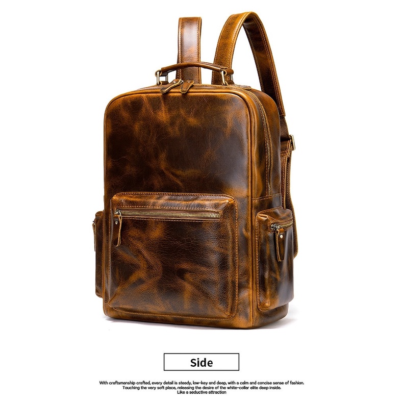 Balo DA BÒ SÁP thật chống thấm nước dành cho nam và nữ thời trang cá tính BEE GEE BLND9073