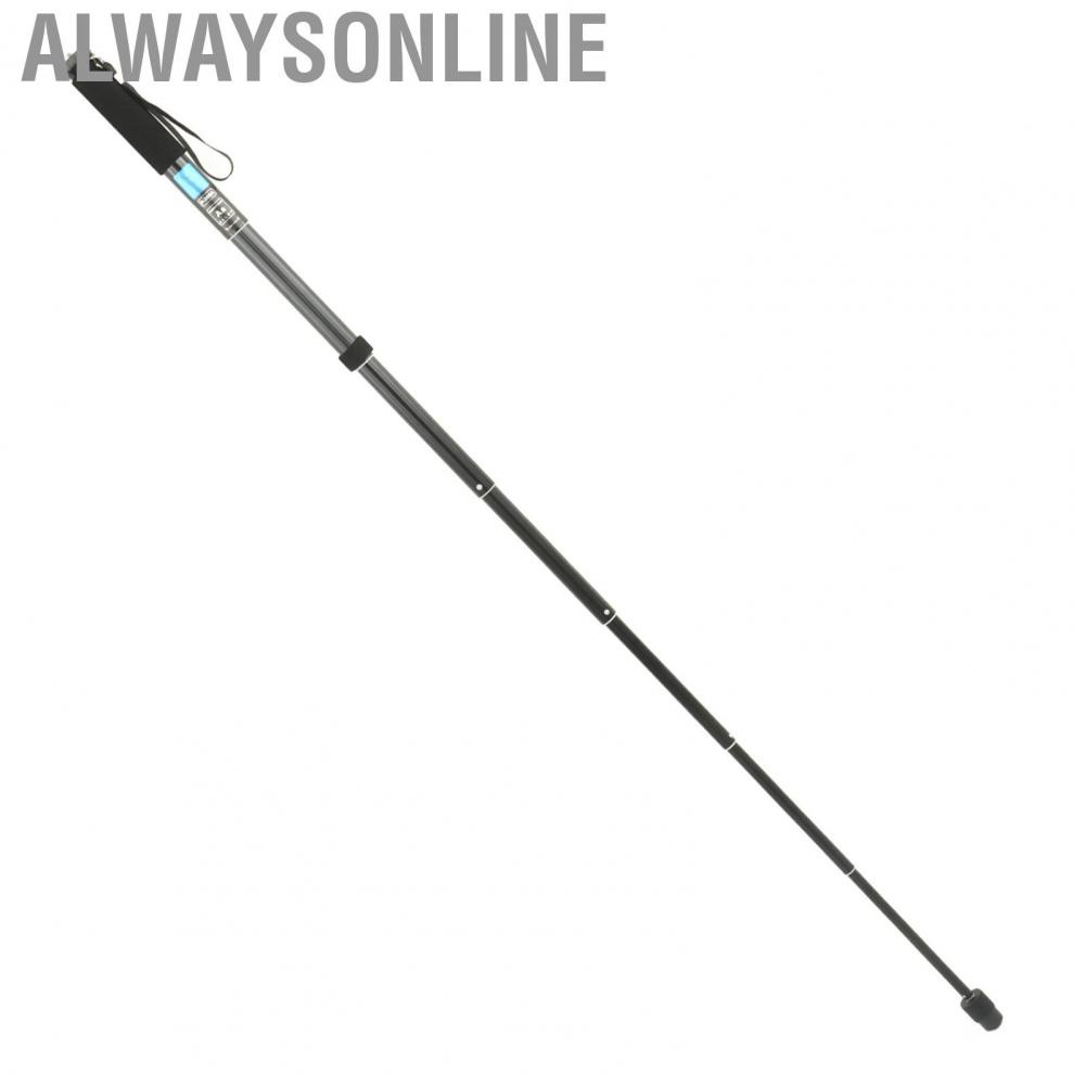 Alwaysonline Monopod  8 Sections Aluminum Alloy 1/4 Screw Hole Portable Lightweight for Microphone Card