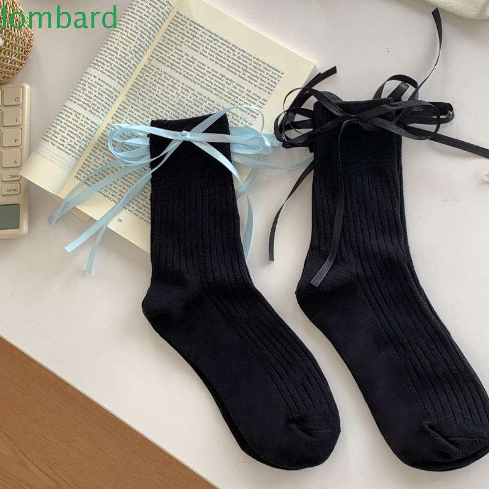 Vớ Ngắn Mỏng Kẻ Sọc Màu Kẹo Ngọt Chống Mài Mòn Phong Cách Lolita Cho Nữ