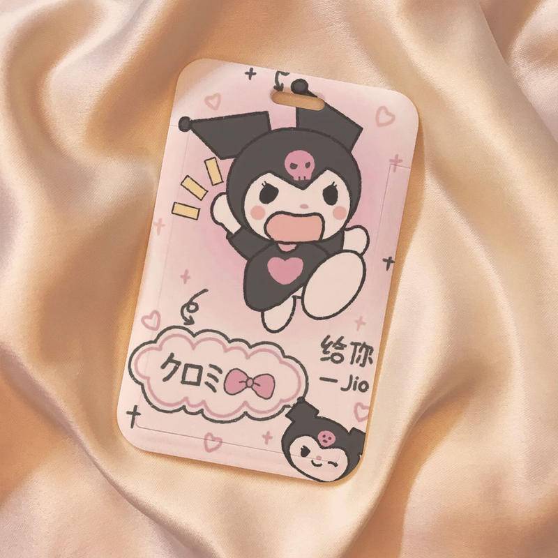 ⭐ iLado ⭐ Dây đeo bảng tên Angry Kuromi / Cinnamoroll Thẻ tên Thẻ đeo tên dây đeo thẻ co rút thẻ sinh viên dễ thương Hoạt hình dây rút thẻ thẻ đeo học sinh bao đựng văn phòng phẩm giá sỉ