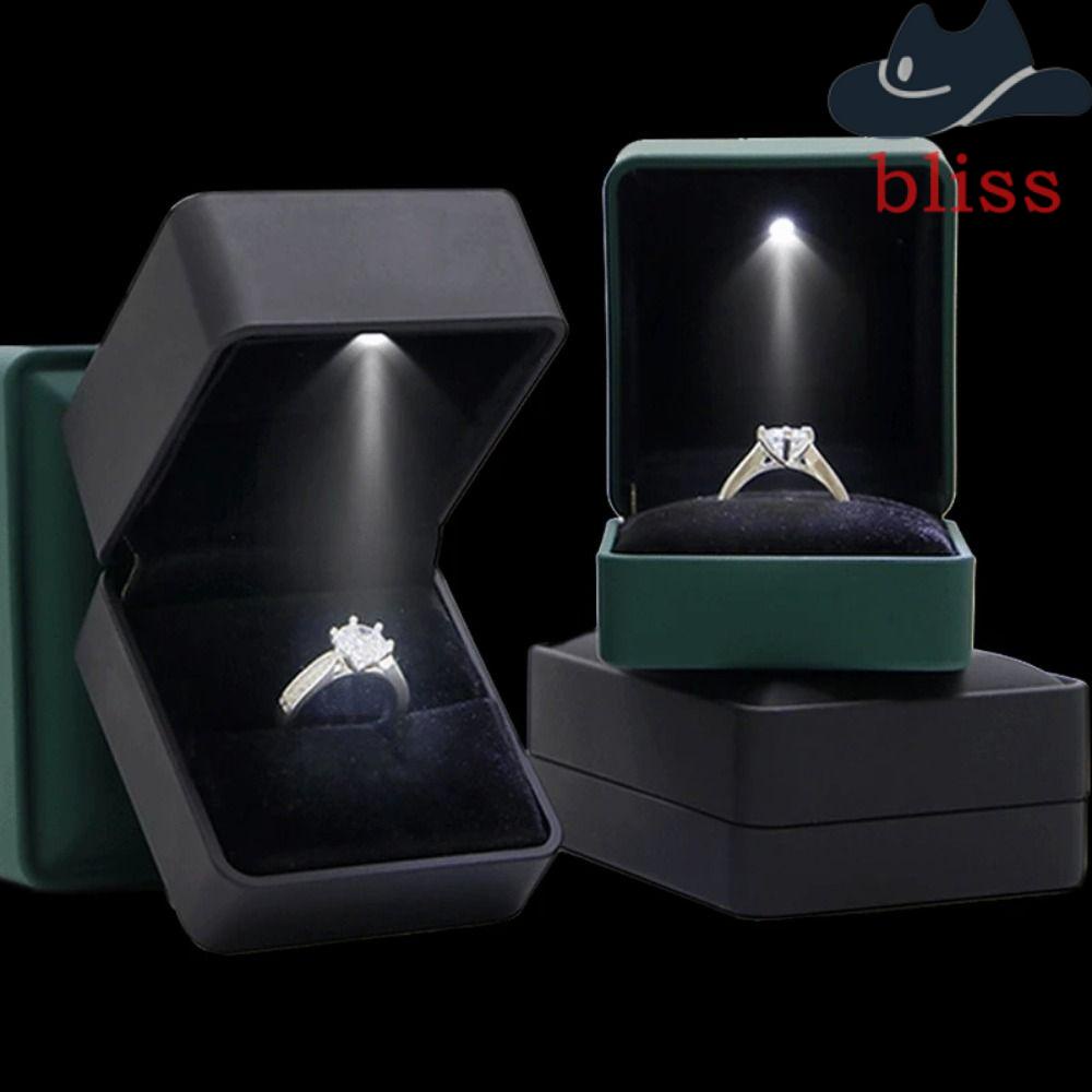 Hộp Đựng Nhẫn / Trang Sức Mini Có Đèn LED Màu Sắc Đơn Giản