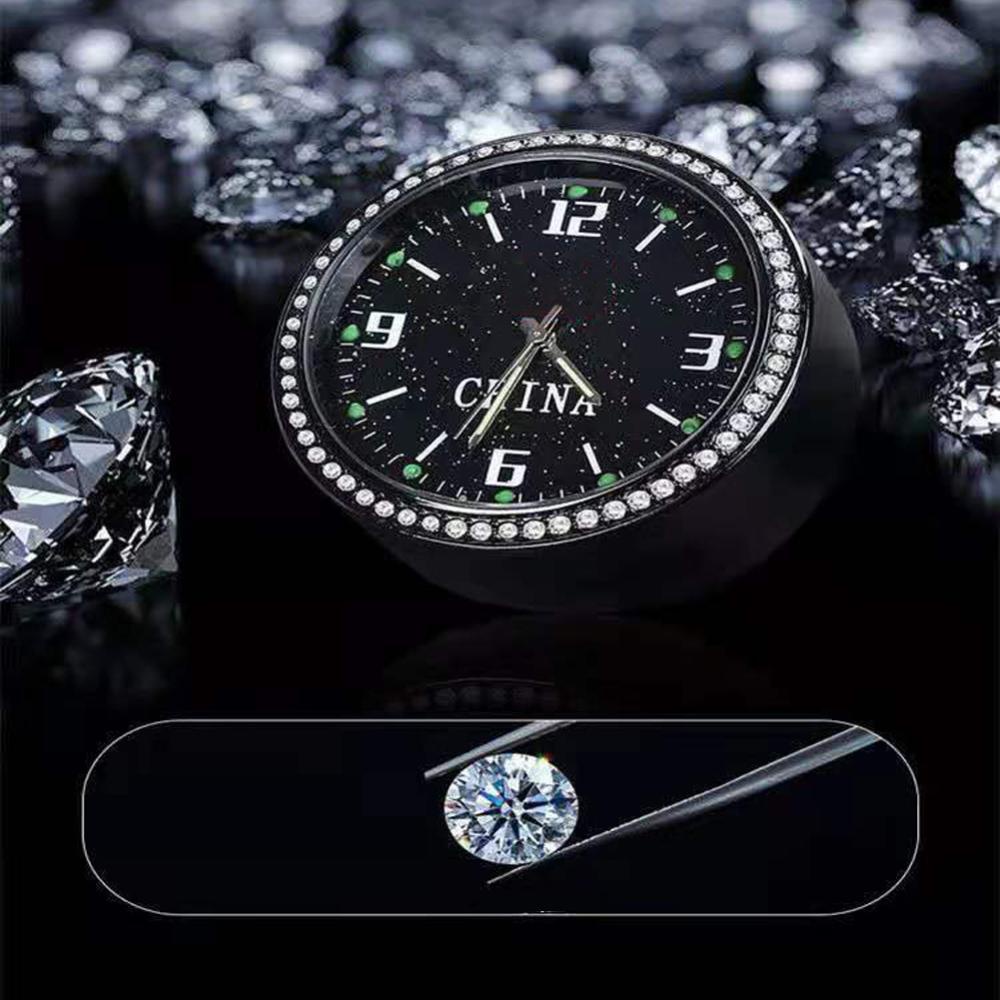 Đồng Hồ Cơ B2Q8 Mini Dán Bên Trong Xe Hơi Phát Quang Tự Động