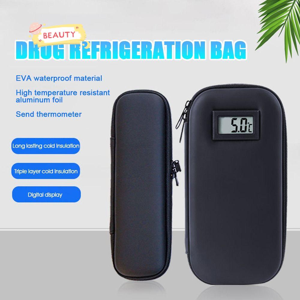 Túi Làm Mát Insulin Diabetic Không Cần Gel Hiển Thị Nhiệt Độ Trong Tủ Lạnh Cho Diabetes