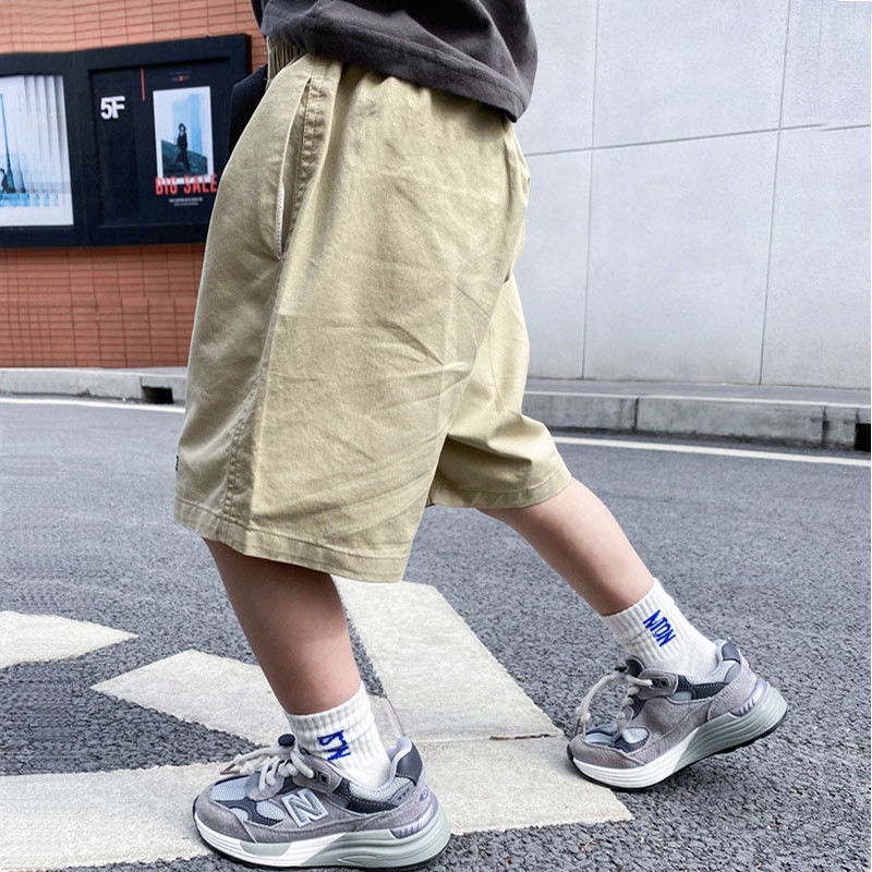 [Hàng Mới Về] Quần Ngắn Thể Thao Dáng Rộng Bằng Cotton Nguyên Chất Phong Cách Nhật Bản Dành Cho Bé Trai