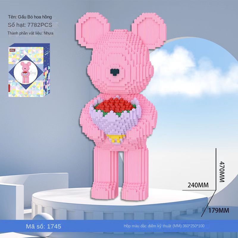 Bộ Đồ Chơi Lắp Ráp Lego Hình Chú Gấu Violent 45cm HZMTY0519