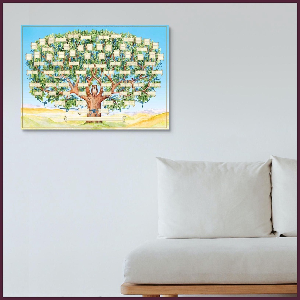 Poster Dán Tường Hình Cây Gia Đình 23x35in Thế Hệ 6