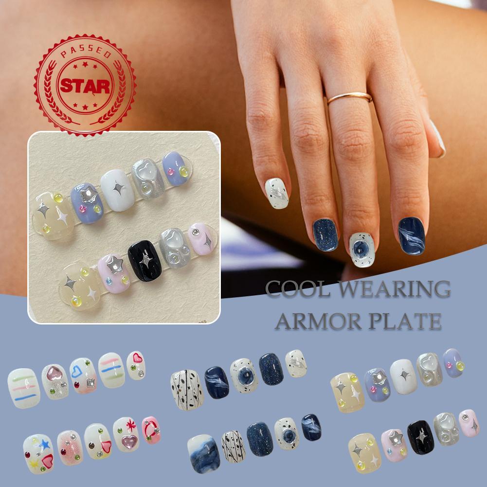 Bộ Móng Tay Giả 3D Có Thể Tái Sử Dụng Kèm Keo Dán Cho D8G0