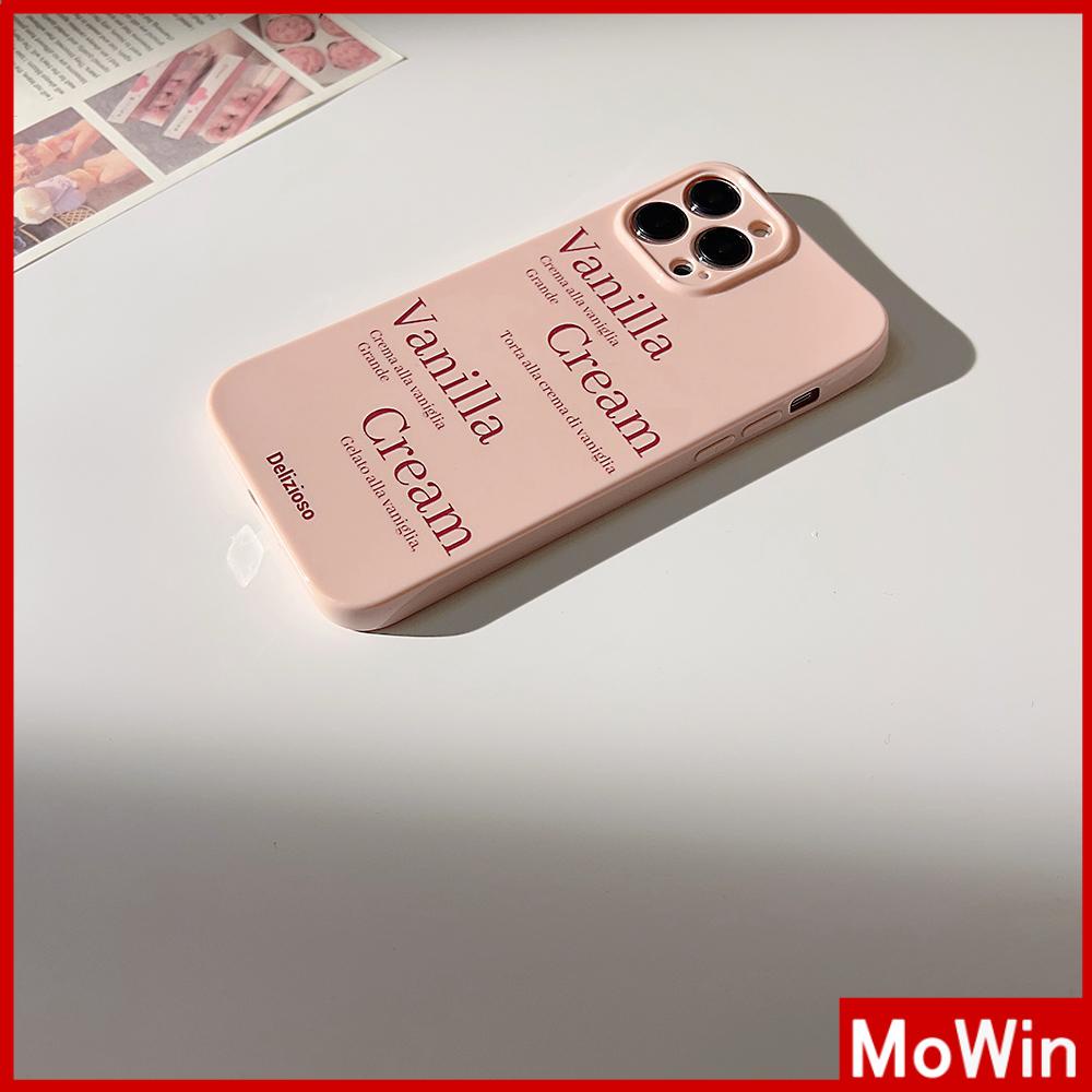 Ốp lưng iPhone 14 Pro Max Ốp Lưng iPhone Màu Kem Bóng Mềm Ốp Lưng TPU Chống Sốc Bảo Vệ Máy Ảnh Chữ Màu Hồng Tương thích với iPhone 13 Pro max 12 Pro Max 11 xr xs max 7Plus 8Plus