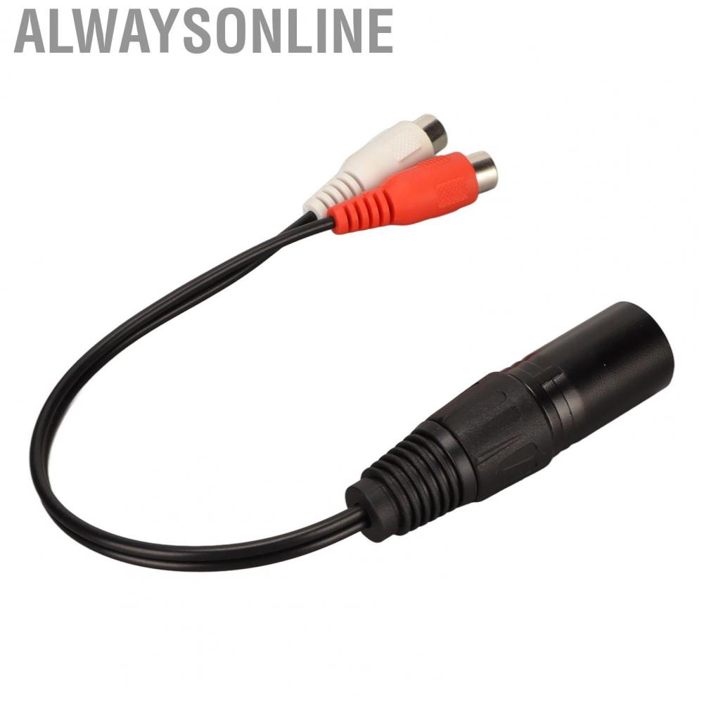 Alwaysonline XLR Male To 2 Female Y Splitter Cable 3 Pin 0.6 Feet Noise Reduction Kit