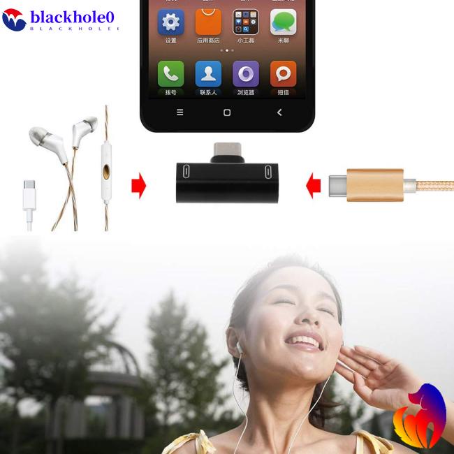 Đầu Chia Cổng Sạc USB Type C Kép Cho Xiaomi 6 6X 8 Note3 Mix 2