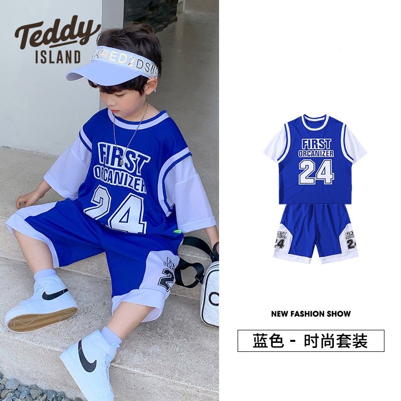 Bộ Đồ Thể Thao Ngắn Tay Thời Trang Mùa Hè Dành Cho Bé Trai
