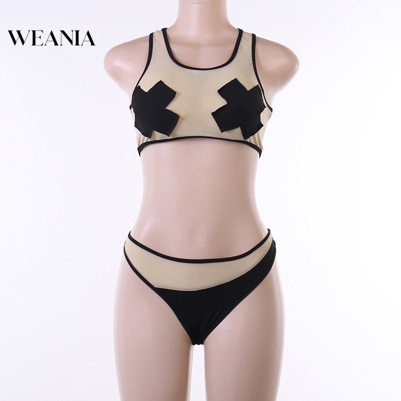 Weania Bộ Quần Lót Và Quần Lót Lưới Phong Cách Châu Âu Gợi Cảm Cho Nữ