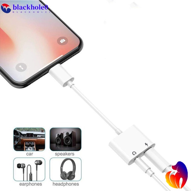 Bộ Thiết Bị Chuyển Đổi Tai Nghe 2 Trong 1 Sang Cổng Sạc 3.5mm Hỗ Trợ Gọi Điện + Điều Khiển Âm Thanh Cho Iphone 78plus