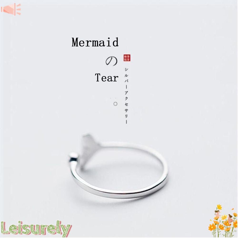 Nhẫn Hình Đuôi Cá Gợn Sóng Đính Đá Thời Trang