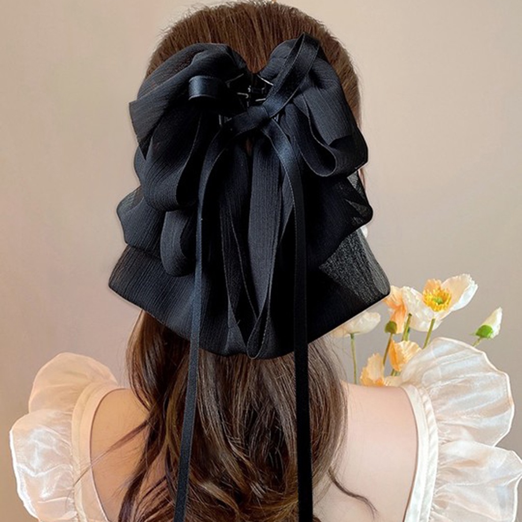 Kẹp Tóc Đính Nơ Ruy Băng Thời Trang Cho Nữ CHLINS