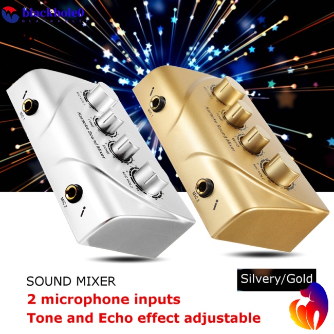 Máy Trộn Âm Thanh Karaoke Kỹ Thuật Số Mini Hai Đầu Vào Cho Gia Đình KTV
