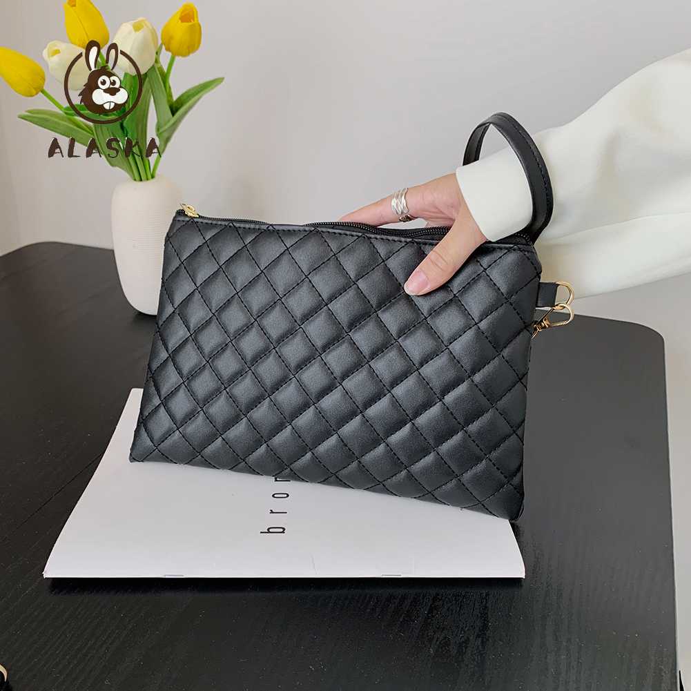Ví Da Cầm Tay Thêu Họa Tiết Kim Cương Thời Trang Cho Nữ