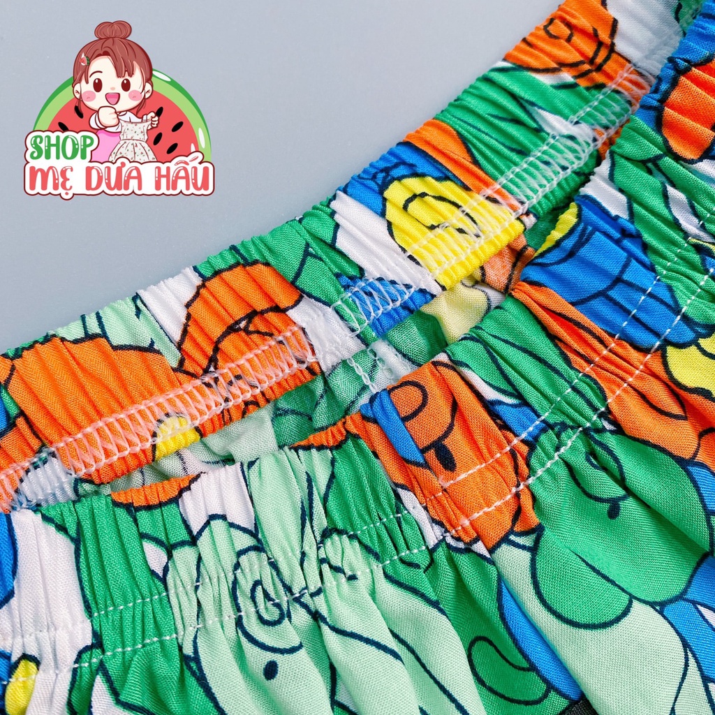 Bộ tole lanh bé trai Quỳnh Anh mặc nhà sát nách size 10-45kg shop mẹ dưa hấu