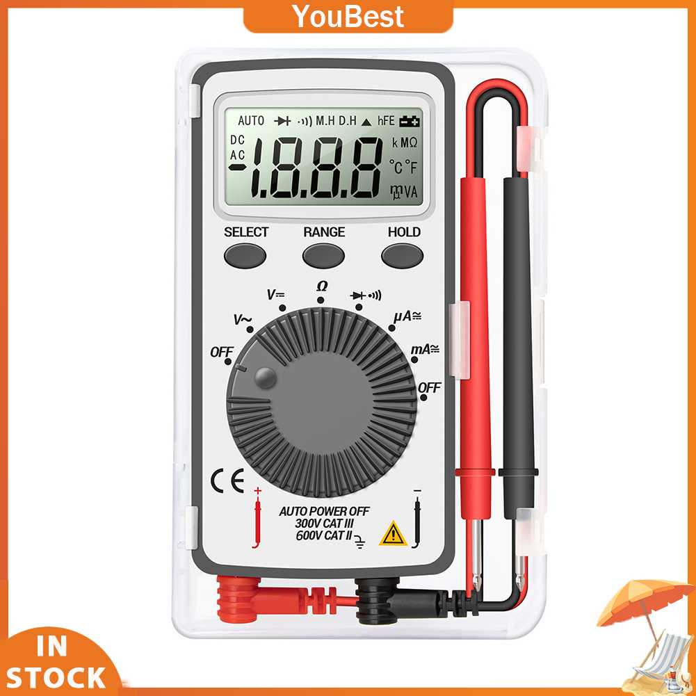 Aneng Đồng Hồ Vạn Năng An101 Đồng Hồ Đo Điện Dung Ncv Ac/Dc Rms Chính Hãng Kỹ Thuật Số Chuyên Nghiệp 1999 Số Ampe Kế Vôn Kế Kiểm Tra Thợ Điện Thiết Bị Điện Tử