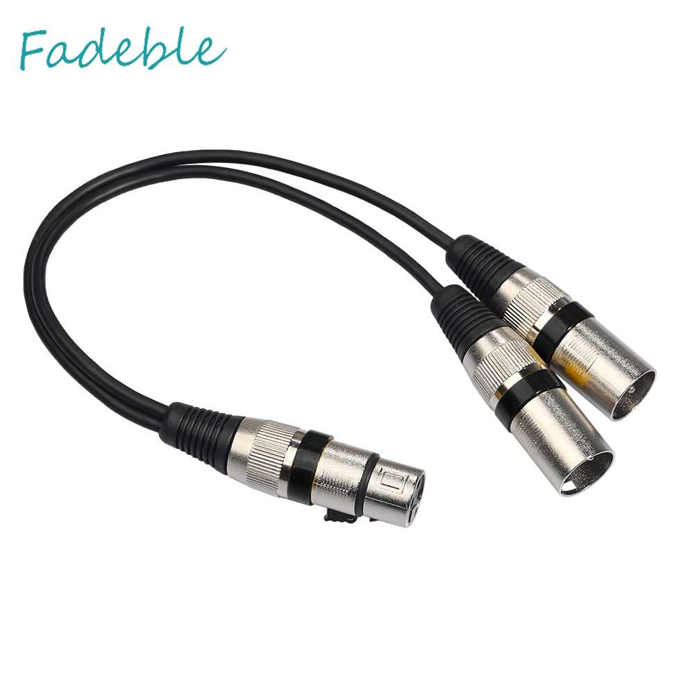 Dây Cáp Chữ Y 3Pin XLR Female Sang 2 Male Plug Y 30cm