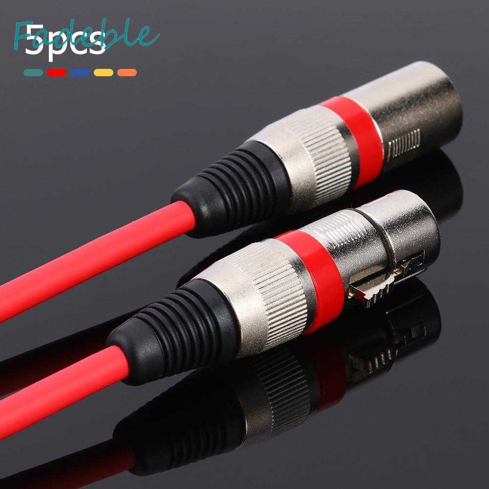 Set 5 Dây Cáp Âm Thanh 3Pin XLR Mạ Bạc