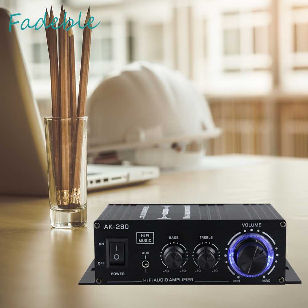 Bộ Khuếch Đại Âm Thanh Kỹ Thuật Số AK-280 40W + 40W 12V 2 Kênh Chuyên Dụng