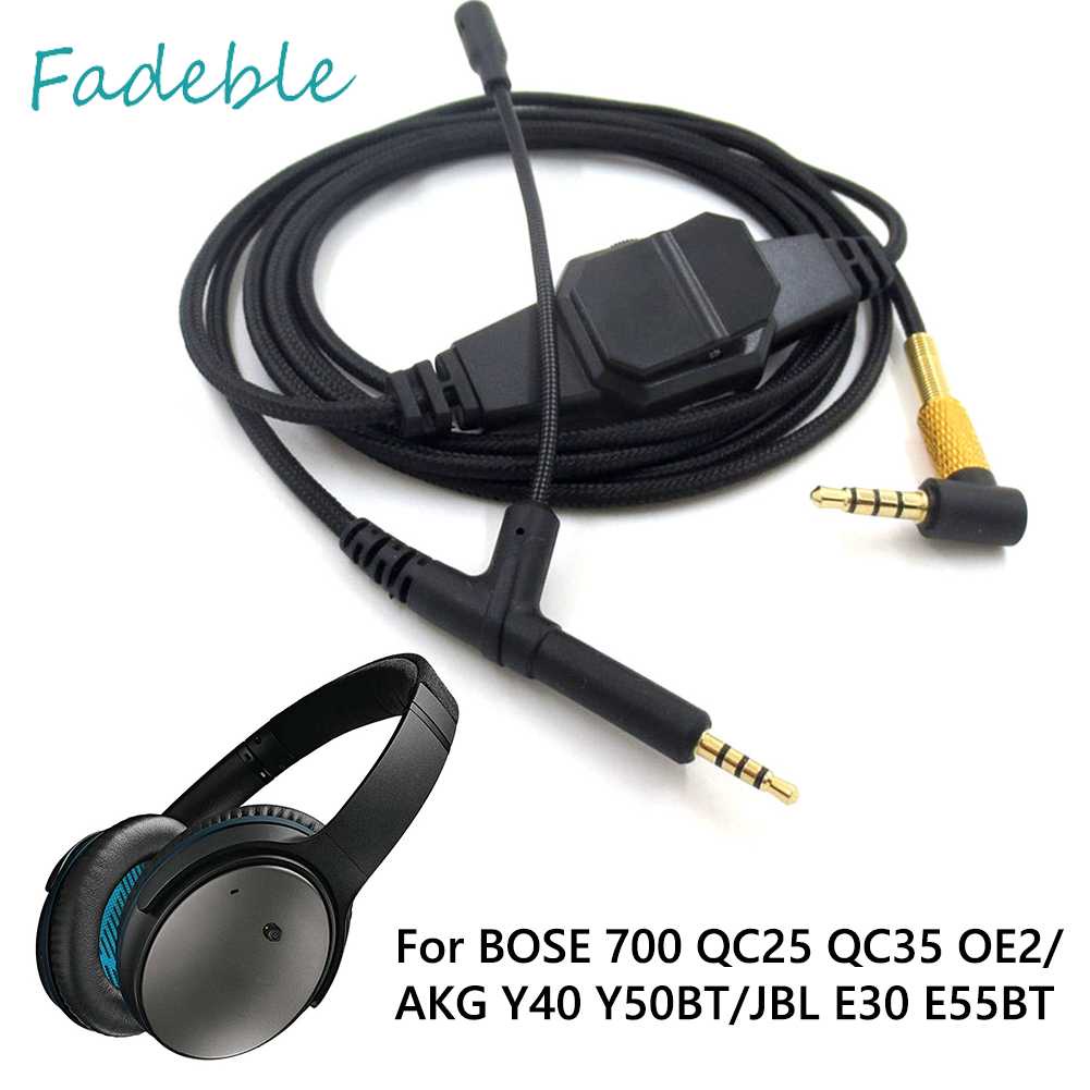 Dây Cáp Âm Thanh 2m 3.5mm Sang 2.5mm Kèm Mic Cho Tai Nghe Chụp Tai BOSE 700