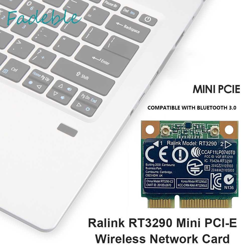 Thẻ Mạng WiFi 3.0 PCI-E RT3290 150M 2.4GHz Kết Nối Bluetooth Và Phụ Kiện