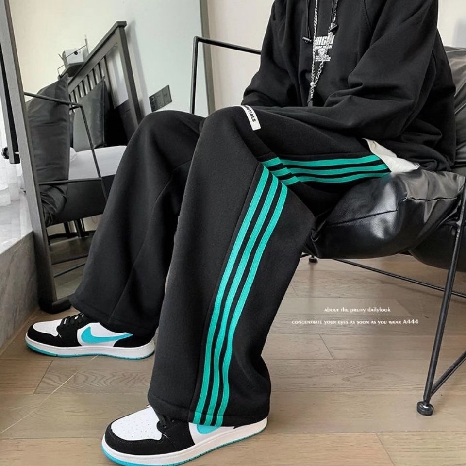 Quần Thể Thao Ống Rộng Thời Trang Mùa Xuân Hàn Quốc Dành Cho Nam Và Nữ