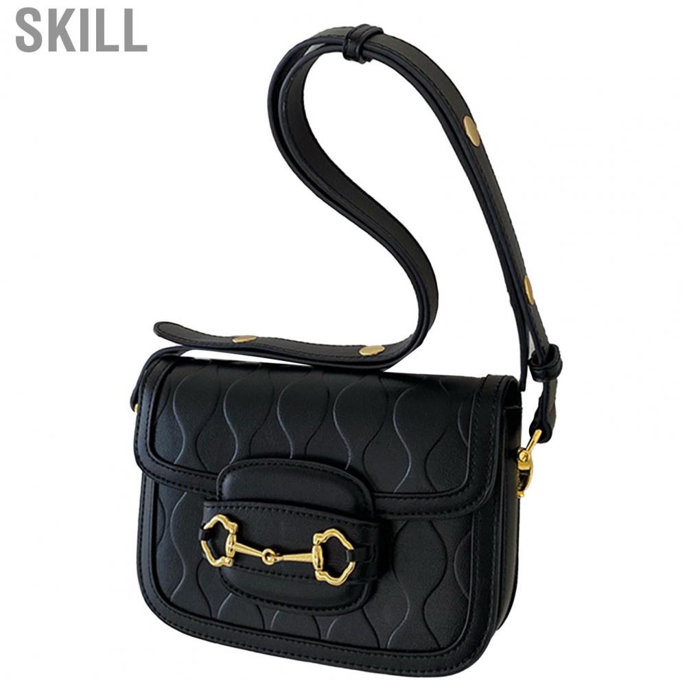 Skill Small Shoulder Bag  Easy To Clean Women Wave Pattern for Travel