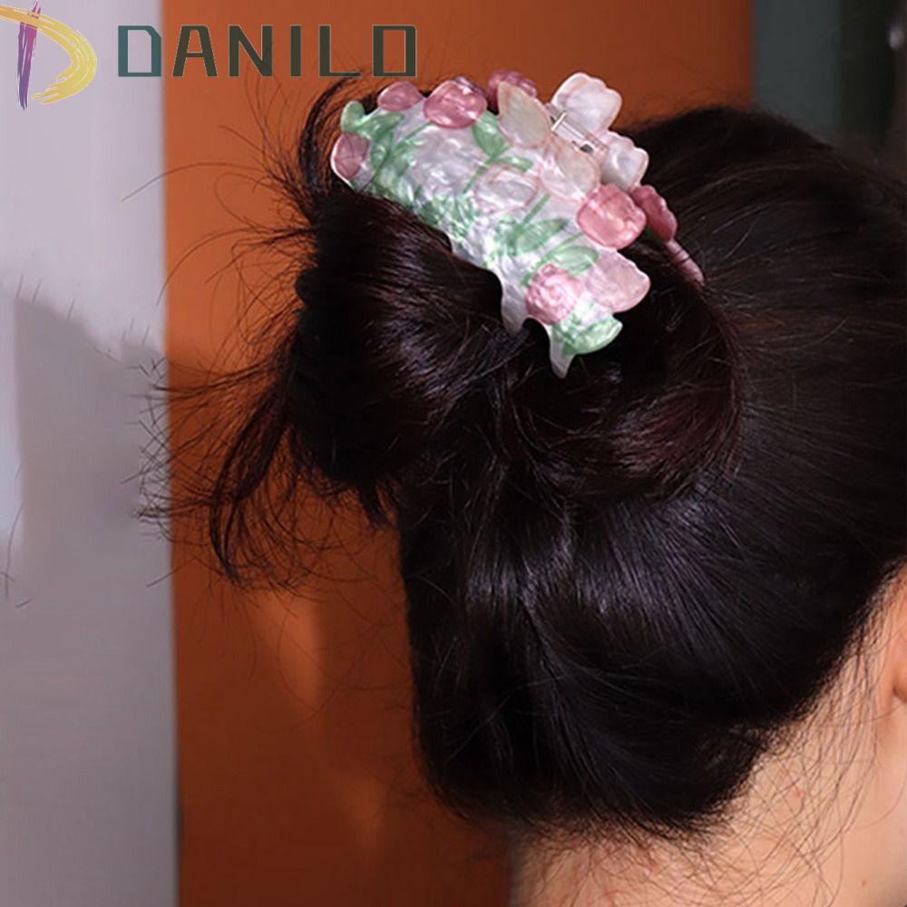Kẹp Tóc Lớn Hình Hoa Hồng / Phi Hành Gia Màu Kẹo Ngọt Ngào Thanh Lịch Phong Cách Hàn Quốc