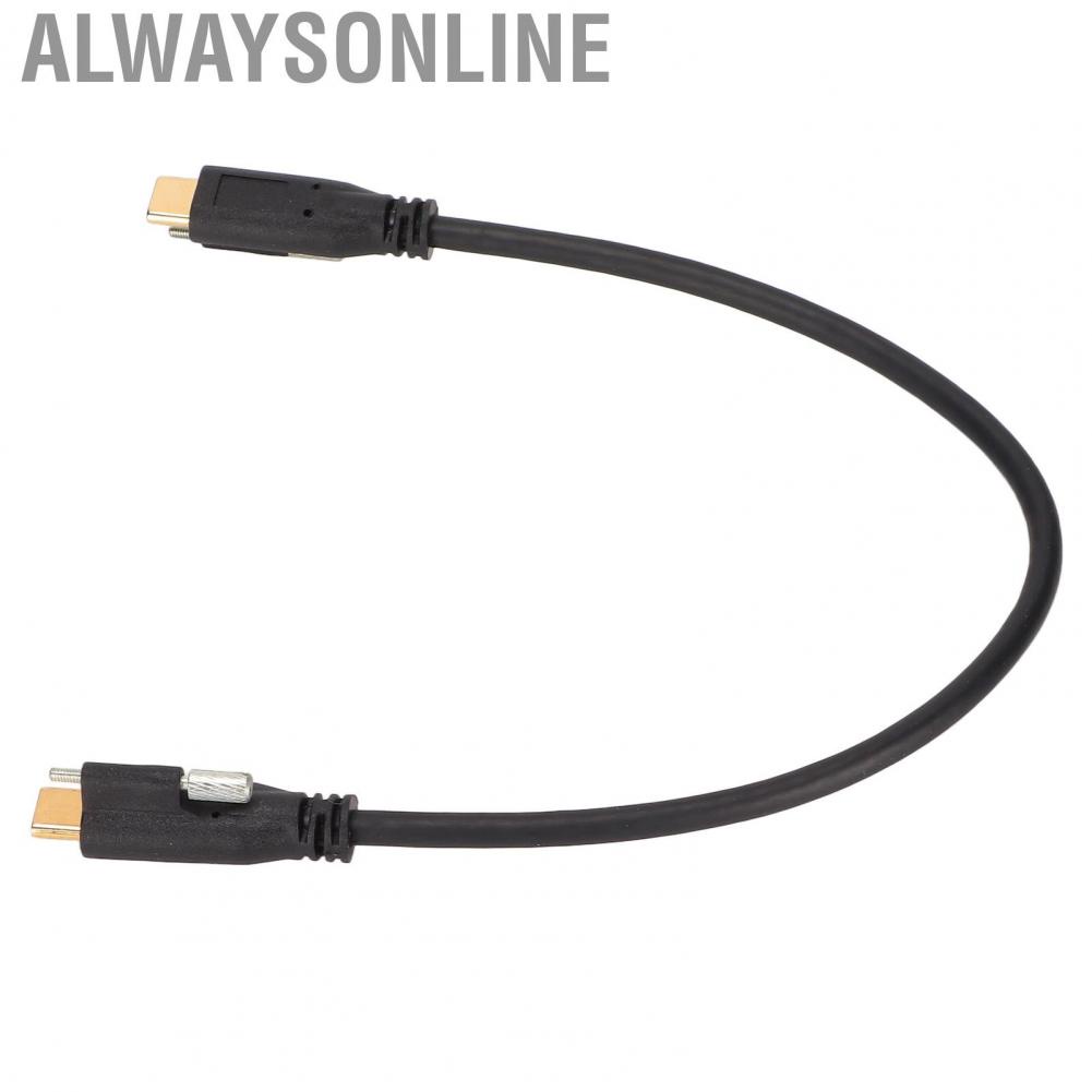 Alwaysonline Type C Charging Line Multifunctional Sturdy Fast Cable with Fixing Screws for Mobile Hard Drives