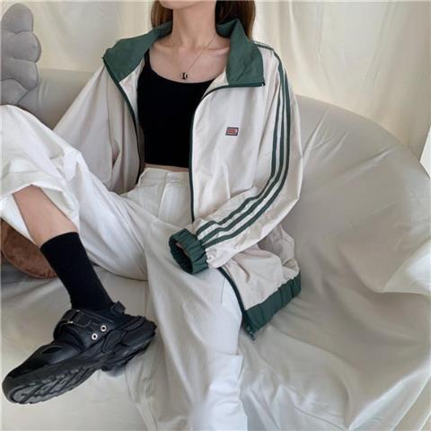 Áo Khoác Chống Nắng Thể Thao Dáng Rộng Phong Cách Retro Hàn Quốc Cho Nữ