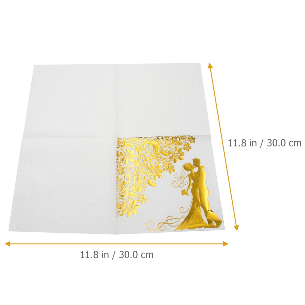 Bộ 40 Khăn Ăn Dùng Một Lần Trang Trí Bàn Ăn Tiệc Cưới