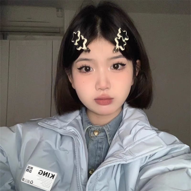 Kẹp Tóc Ngôi Sao Trắng Đen 1 Cái