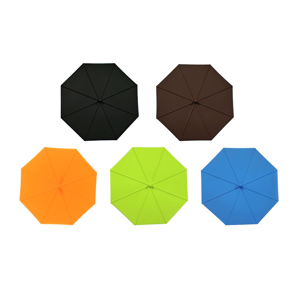 Set 5 Nắp Đậy Ly Nước Bằng Silicone Hình Chiếc Ô