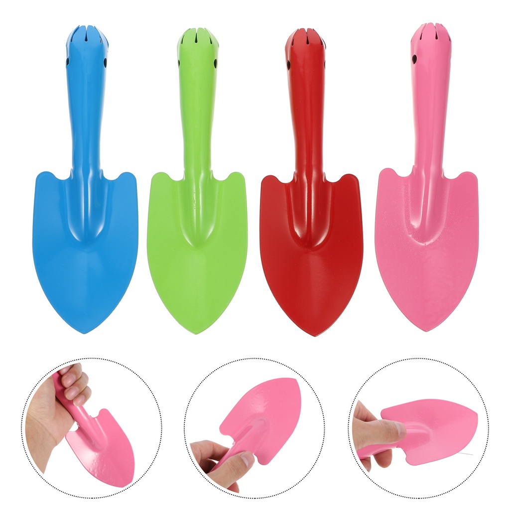 Bộ 4 Dụng Cụ Xẻng Xúc Đất Bằng Kim Loại Tiện Dụng Cho Bé