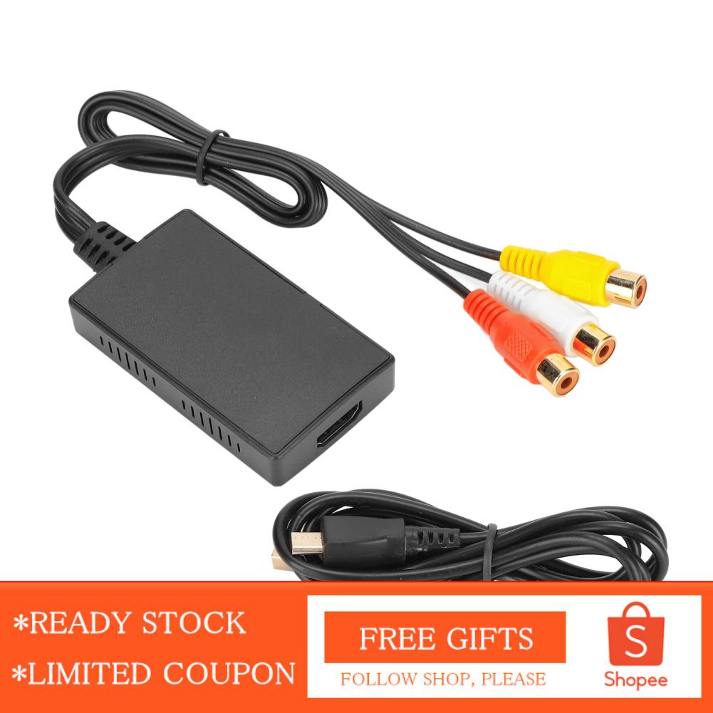 Alwaysonline RCA To HD Multimedia Interface Converter  AV Adapter 1080P Multifunctional Plug and Play for PS 2
