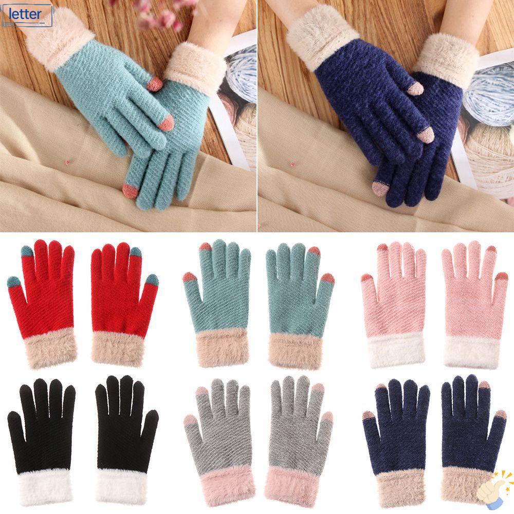 Găng Tay Dệt Kim Co Giãn Họa Tiết Hoạt Hình Đáng Yêu Cho Nam Và Nữ