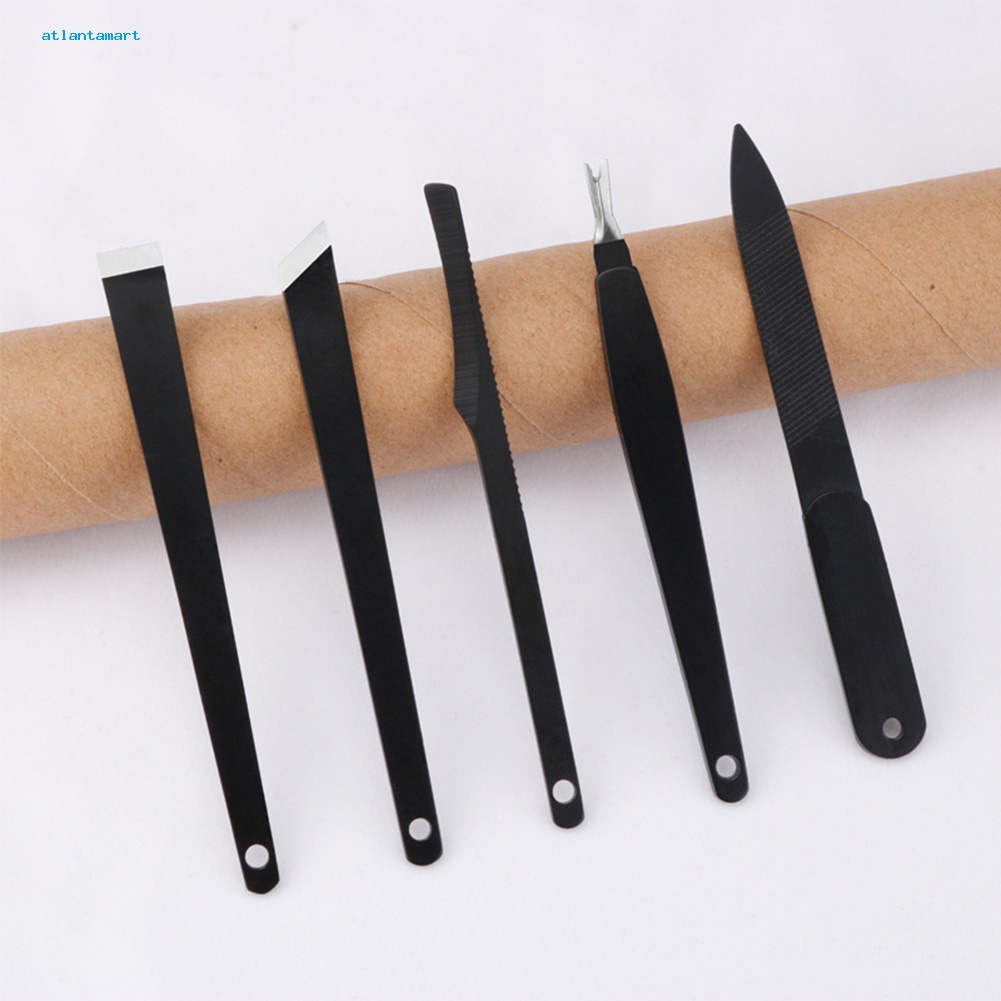 Túi Đựng Đồ Dùng Cao Cấp Tiện Dụng| Set 5 Dụng Cụ Dũa Móng Tay &amp; Tẩy Tế Bào Chết