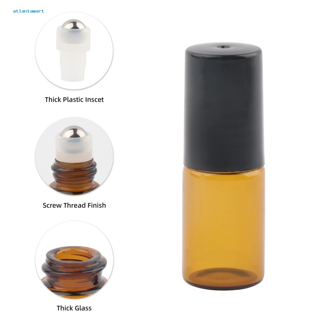 Túi Đựng Đồ Dùng Cao Cấp Tiện Dụng| 1 Bộ 1 / 2 / 3ML Chai Lọ Dạng Lăn Có Nắp Chống Vỡ Dễ Dàng Rửa Sạch Dùng Khi Đi Du Lịch