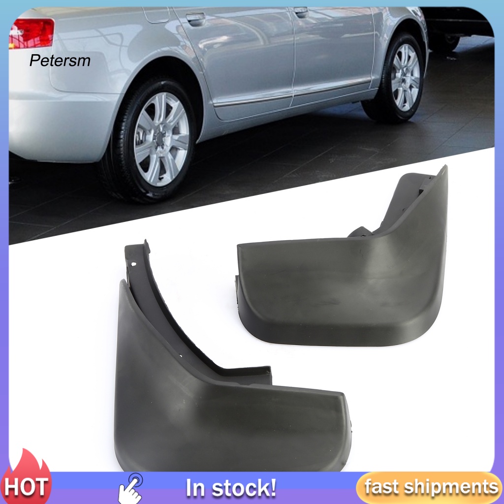 Set 4 Tấm Chắn Bùn LB-SY-532 Bằng Nhựa ABS Màu Đen Chống Đóng Băng Cho Audi A6L 06-11