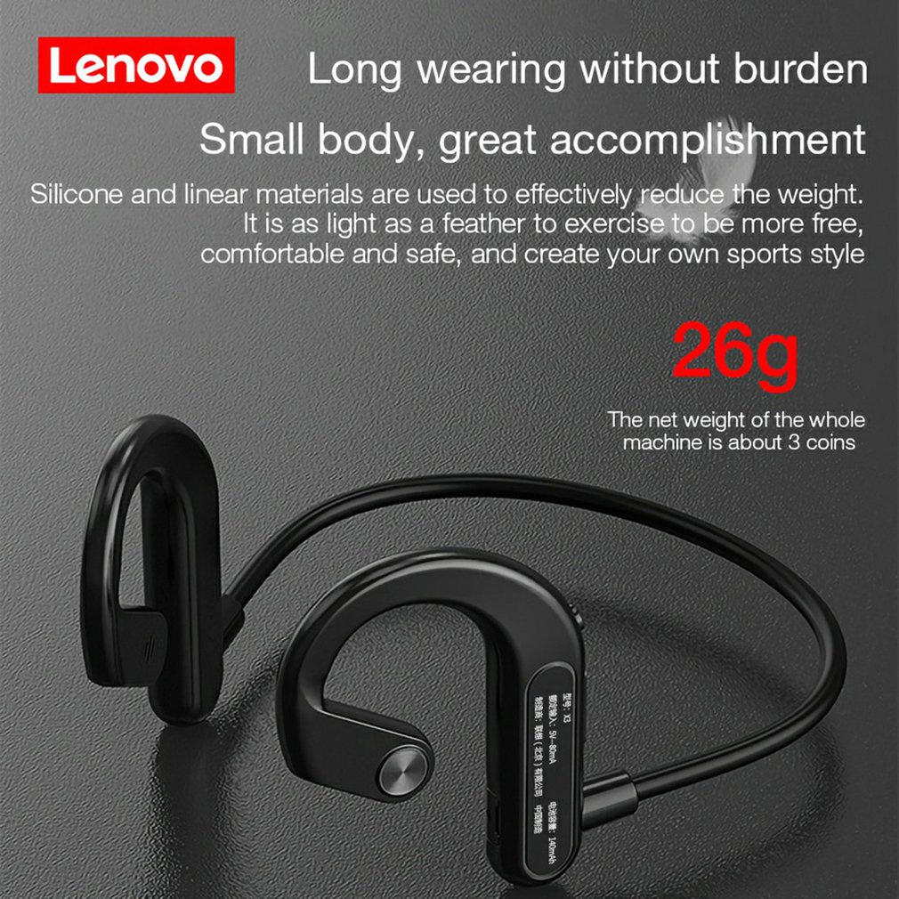X3 Bone Wireless Sport Waterproof Headphones Handsfree Stereo Headset With Microphone Earphone [Q/10]
